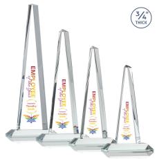 Womack Tower Full Color Clear Towers Crystal Trophy - Custom Trophies