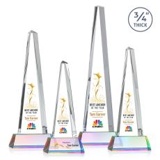 Womack Tower Full Color on Helton Prismatic Towers Crystal Trophy - Crystal Trophies