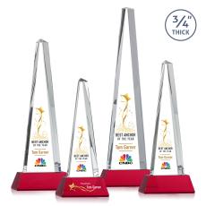 Womack Tower Full Color on Helton Red Towers Crystal Trophy - Crystal Trophies