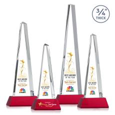 Womack Tower Full Color on Helton Red Towers Crystal Trophy - Crystal Trophies