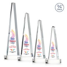 Womack Tower Full Color on Alberton Base Clear Towers Crystal Trophy - Crystal Trophies