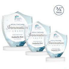 Escamilla Shield Full Color on Alberton Base Fagan Unique Crystal Trophy - Custom Trophies