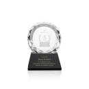 Milton on Helton Base Black Circle Crystal Trophy
