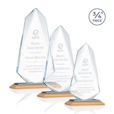 McMullen Bamboo/Black Unique Wood Trophy - Eco-Friendly Trophies