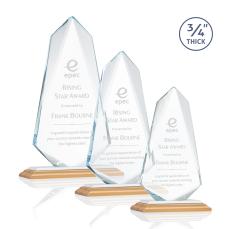 McMullen Bamboo/White Unique Wood Trophy - Crystal Trophies