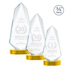 McMullen on Alberton Base Gold Unique Crystal Trophy - Crystal Trophies