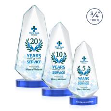 McMullen Full Color on Alberton Base Sky Blue Unique Crystal Trophy - Custom Trophies