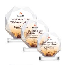 Minor Full Color on Alberton Base Starfire Polygon Crystal Trophy - Crystal Trophies