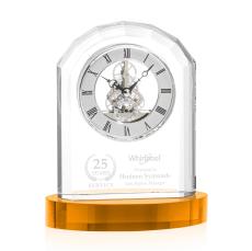Birkdale Clock on Base - Crystal Trophies