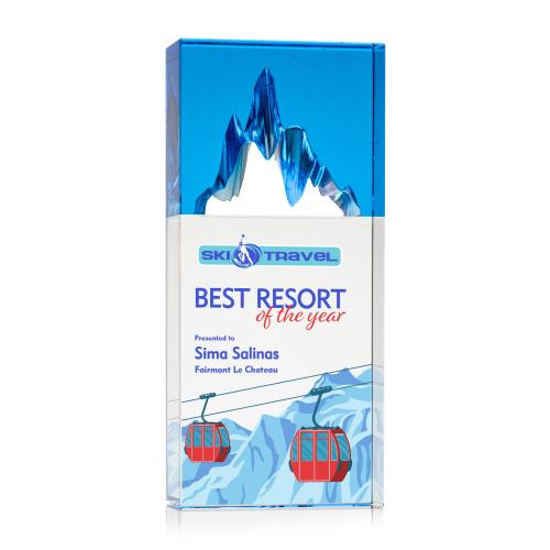 Awards and Plaques - Crystal Trophies - Cordova Full Color Rectangle Crystal Trophy
