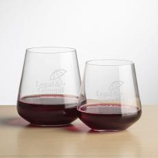 Stevenson Stemless Wine - 10.5oz/13.5oz - Deep Etch - Wine Glasses