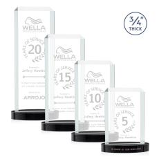 Carey on Alberton Base Black Rectangle Crystal Trophy - Custom Trophies
