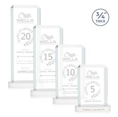 Carey on Alberton Base Fagan Rectangle Crystal Trophy - Crystal Trophies