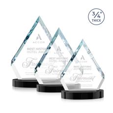 Apex on Alberton Base Black Crystal Trophy - Crystal Trophies