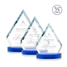 Apex on Alberton Base Blue Crystal Trophy - Crystal Trophies