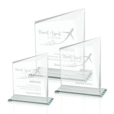 Saucedo Clear Peaks Crystal Trophy - Crystal Trophies