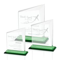 Saucedo Green Peaks Crystal Trophy - Crystal Trophies