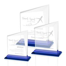 Saucedo Blue Peaks Crystal Trophy - Crystal Trophies