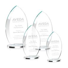 Vernon Clear Flame Crystal Trophy - Crystal Trophies