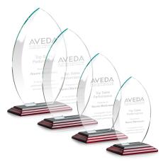 Vernon Rosewood Peaks Crystal Trophy - Eco-Friendly Trophies