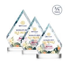 Apex Full Color on Alberton Base Starfire Crystal Trophy - Crystal Trophies