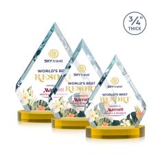 Apex Full Color on Alberton Base Gold Crystal Trophy - Crystal Trophies