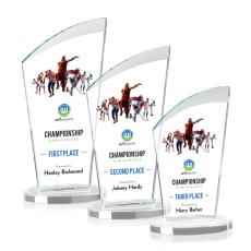 Darling Full Color Clear Peaks Crystal Trophy - Custom Trophies