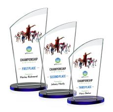 Darling Full Color Blue Peaks Crystal Trophy - Crystal Trophies