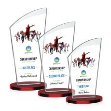Darling Full Color Red Peaks Crystal Trophy - Crystal Trophies