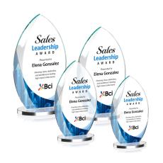 Vernon Full Color Clear Flame Crystal Trophy - Custom Trophies