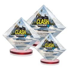 Cronin Full Color Red Crystal Trophy - Crystal Trophies