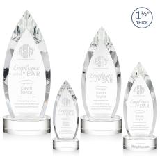 Fortier on Base Clear Peaks Crystal Trophy - Crystal Trophies