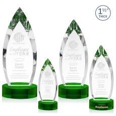 Fortier on Base Green Peaks Crystal Trophy - Crystal Trophies