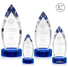 Fortier on Base Blue Peaks Crystal Trophy - Crystal Trophies
