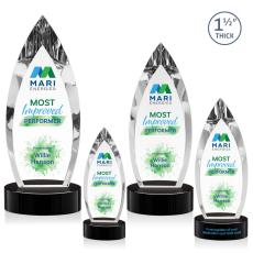 Fortier Full Color Black Peaks Crystal Trophy - Crystal Trophies