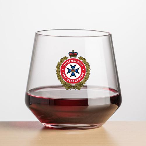 Custom Barware Glasses - Wine Glasses - Ledford Stemless Wine - Full Color