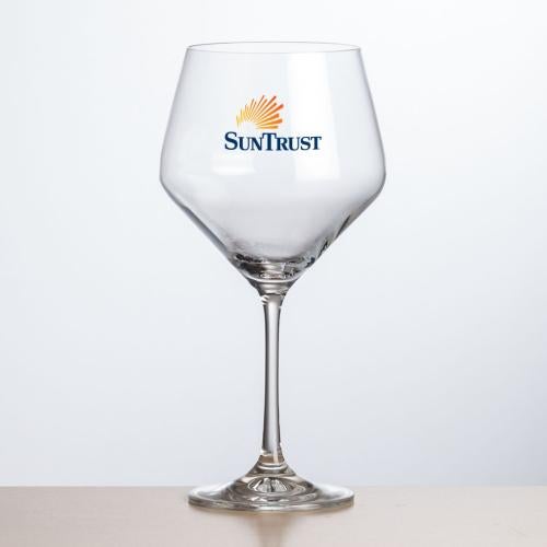 Custom Barware Glasses - Wine Glasses - Jensen Burgundy Wine - Full Color