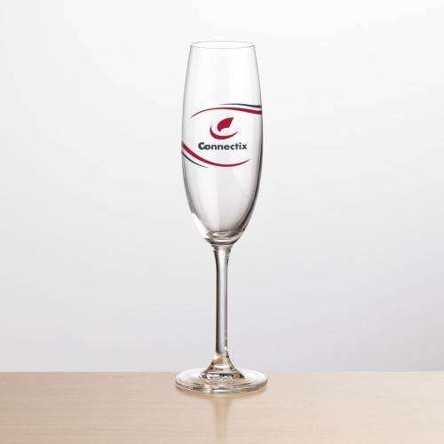 Custom Barware Glasses - Champagne Glasses - Flynn Flute - Full Color