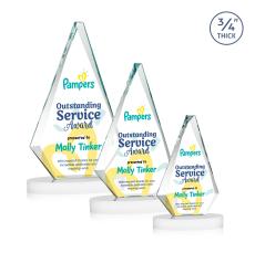 Crowell Full Color on Alberton Base Fagan Crystal Trophy - Crystal Trophies