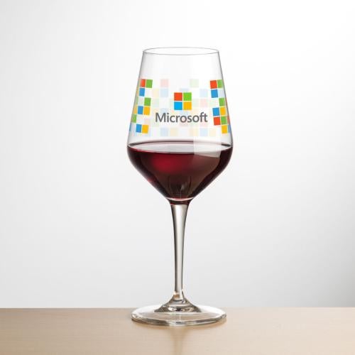 Custom Barware Glasses - Wine Glasses - Nixon Wine - Full Color
