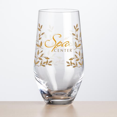 Custom Barware Glasses - Champagne Glasses - Stahl Stemless Flute - Full Color