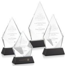 Shelton on Helton Base Black Crystal Trophy - Crystal Trophies