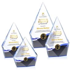 Shelton Full Color Blue Crystal Trophy - Crystal Trophies