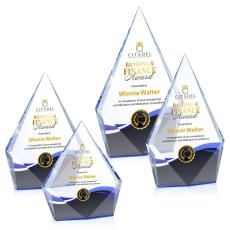 Shelton Full Color Blue Crystal Trophy - Crystal Trophies