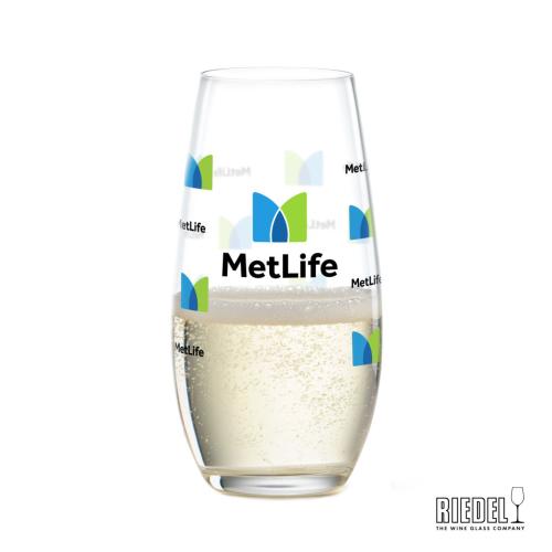 Custom Barware Glasses - Champagne Glasses - RIEDEL Stemless Flute - Full Color