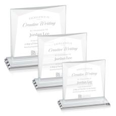 Paulson Clear Square / Cube Crystal Trophy - Crystal Trophies