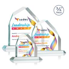 McDonald Peak Full Color Clear Peaks Crystal Trophy - Crystal Trophies