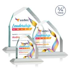 McDonald Peak Full Color Fagan Peaks Crystal Trophy - Custom Trophies