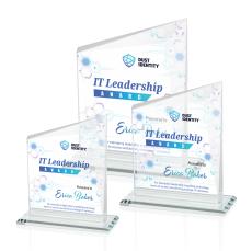 Saucedo Full Color Clear Peaks Crystal Trophy - Crystal Trophies