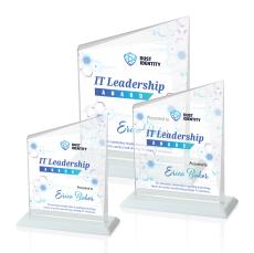 Saucedo Full Color Fagan Peaks Crystal Trophy - Crystal Trophies